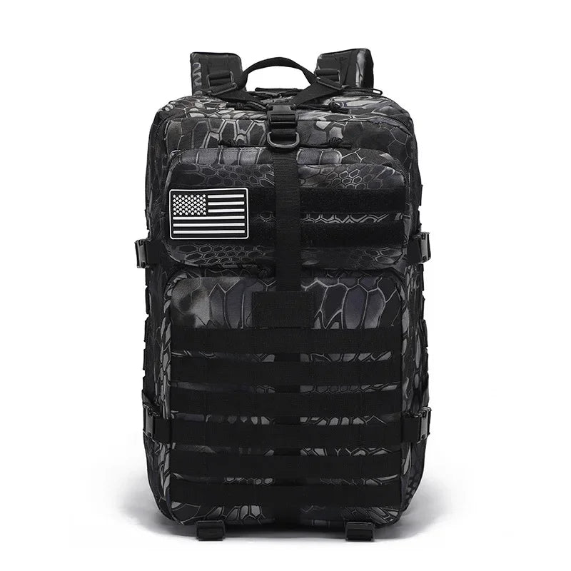 45L Tactical Backpack Men's Travel Large Capacity Rucksacks Men Waterproof Outdoor Sports Multi-functional Bags