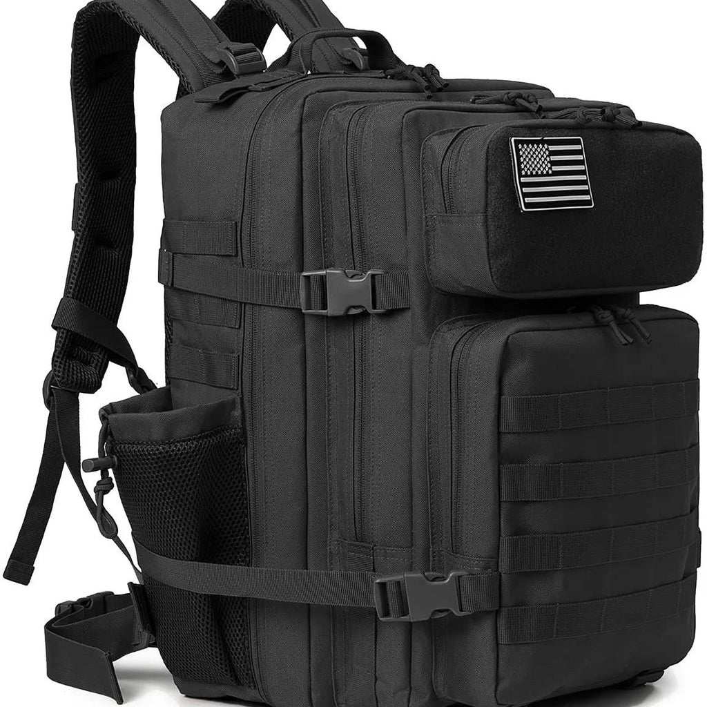 45L Molle Tactical Backpack Bag Hunting MOLLE Backpack GYM For Men EDC Outdoor Hiking Survival Rucksack Witch Bottle Holder