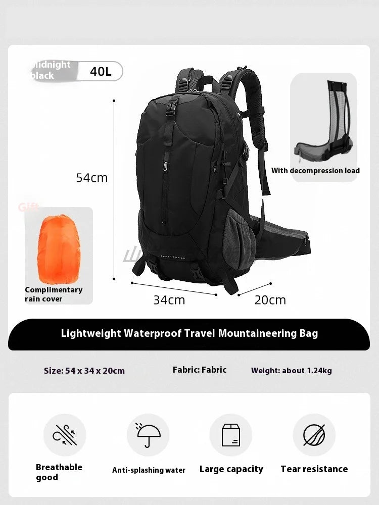 Outdoor mountaineering backpack lightweight backpack new professional lightweight large capacity travel waterproof