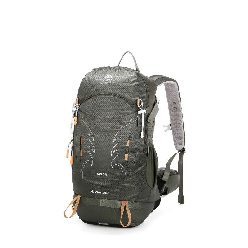Aione Lightweight Outdoor Hiking Backpack Men Women's 30L Travel Durable Nylon Shoulder Bag Camping Trekking Water Bottle Pouch
